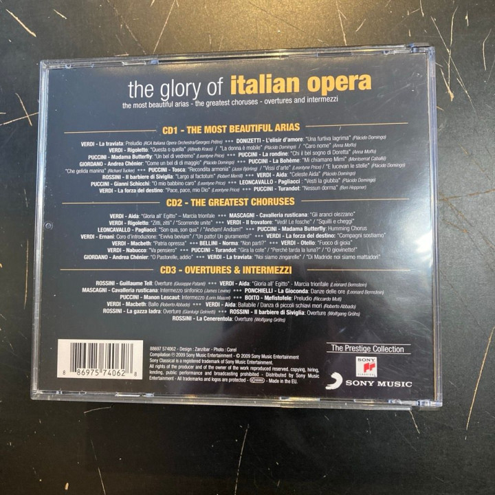 Glory Of Italian Opera 3CD (VG+-M-/M-) -klassinen-